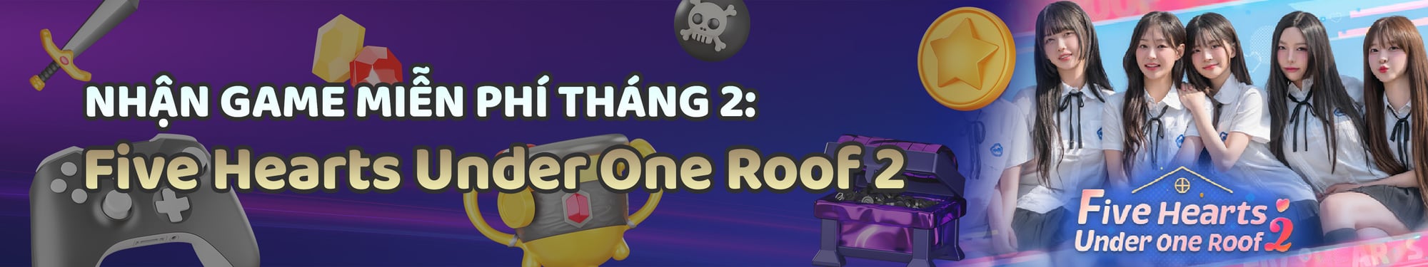 Banner Tài khoản Steam miễn phí tháng 2 năm 2026