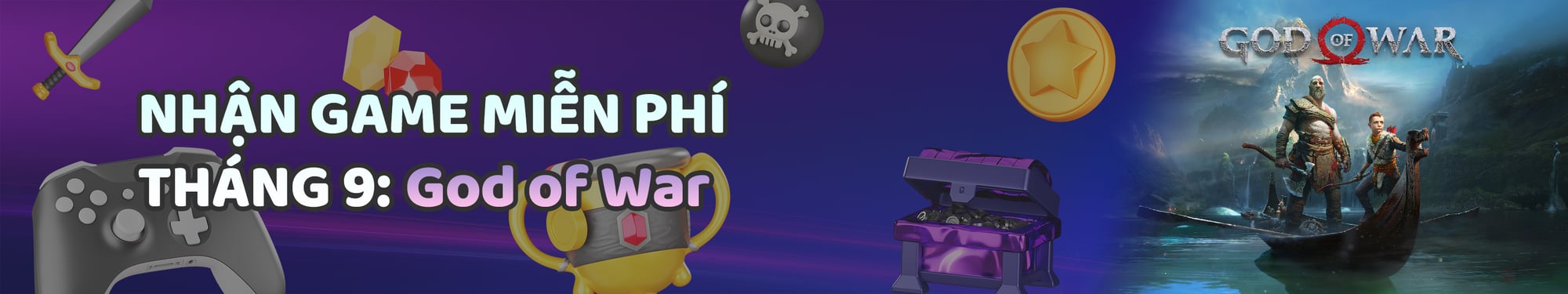 Banner Tài khoản Steam miễn phí tháng 9